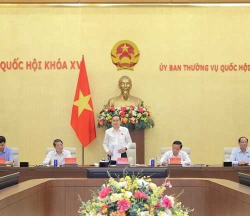 Bí thư Đảng ủy Quốc hội Chủ tịch Quốc hội Trần Thanh Mẫn chủ trì hội nghị với các Tổ trưởng Tổ Đảng Trưởng đoàn đại biểu Quốc hội