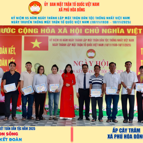 5757 ẤP TRÊN ĐỊA BÀN XÃ PHÚ HÒA ĐÔNG TỔ CHỨC THÀNH CÔNG NGÀY HỘI ĐẠI ĐOÀN KẾT TOÀN DÂN TỘC NĂM 2025