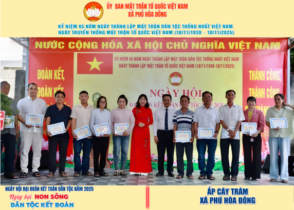 57/57 ẤP TRÊN ĐỊA BÀN XÃ PHÚ HÒA ĐÔNG TỔ CHỨC THÀNH CÔNG NGÀY HỘI ĐẠI ĐOÀN KẾT TOÀN DÂN TỘC NĂM 2025