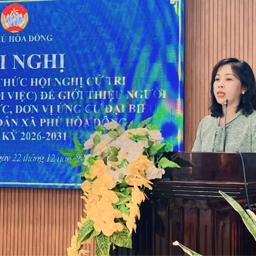 ỦY BAN MẶT TRẬN TỔ QUỐC VIỆT NAM XÃ PHÚ HÒA ĐÔNG TỔ CHỨC HỘI NGHỊ HƯỚNG DẪN TỔ CHỨC HỘI NGHỊ CỬ TRI NƠI CÔNG TÁC NƠI LÀM VIỆC ĐỂ GIỚI THIỆU NGƯỜI CỦA CƠ QUAN TỔ CHỨC ĐƠN VỊ ỨNG CỬ ĐẠI BIỂU HỘI ĐỒNG NHÂN DÂN XÃ PHÚ HÒA ĐÔNG NHIỆM KỲ 2026 8211 2031