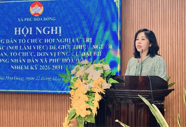 ỦY BAN MẶT TRẬN TỔ QUỐC VIỆT NAM XÃ PHÚ HÒA ĐÔNG TỔ CHỨC HỘI NGHỊ HƯỚNG DẪN TỔ CHỨC HỘI NGHỊ CỬ TRI NƠI CÔNG TÁC NƠI LÀM VIỆC ĐỂ GIỚI THIỆU NGƯỜI CỦA CƠ QUAN TỔ CHỨC ĐƠN VỊ ỨNG CỬ ĐẠI BIỂU HỘI ĐỒNG NHÂN DÂN XÃ PHÚ HÒA ĐÔNG NHIỆM KỲ 2026 8211 2031