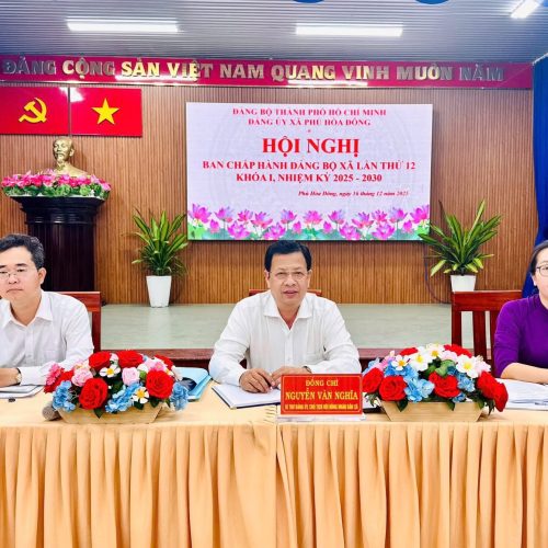 HỘI NGHỊ BAN CHẤP HÀNH ĐẢNG BỘ XÃ LẦN THỨ 12 KHÓA I NHIỆM KỲ 2025 8211 2030
