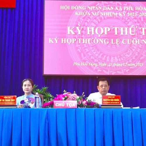 HỘI ĐỒNG NHÂN DÂN XÃ PHÚ HÒA ĐÔNG TỔ CHỨC THÀNH CÔNG KỲ HỌP THỨ TƯ
