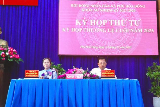 HỘI ĐỒNG NHÂN DÂN XÃ PHÚ HÒA ĐÔNG TỔ CHỨC THÀNH CÔNG KỲ HỌP THỨ TƯ