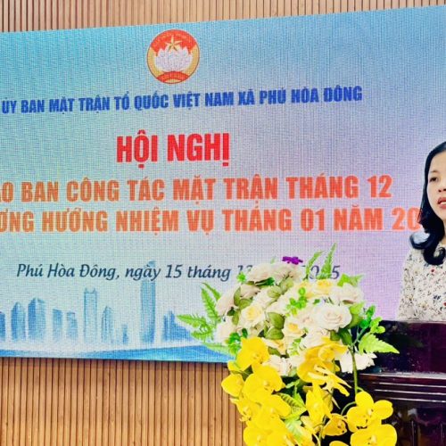 HỘI NGHỊ GIAO BAN CÔNG TÁC MẶT TRẬN THÁNG 12 VÀ TRIỂN KHAI PHƯƠNG HƯỚNG NHIỆM VỤ THÁNG 01 NĂM 2026