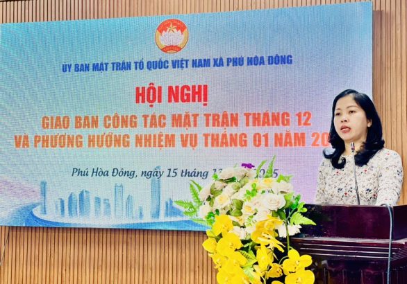 HỘI NGHỊ GIAO BAN CÔNG TÁC MẶT TRẬN THÁNG 12 VÀ TRIỂN KHAI PHƯƠNG HƯỚNG NHIỆM VỤ THÁNG 01 NĂM 2026