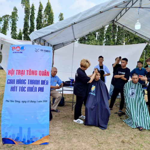GIAN HÀNG HỚT TÓC MIỄN PHÍ TẠI HỘI TRẠI TÒNG QUÂN NĂM 2026