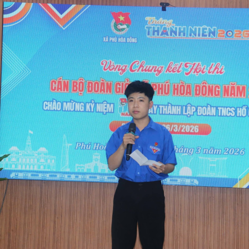 XÃ PHÚ HÒA ĐÔNG TỔ CHỨC VÒNG CHUNG KẾT HỘI THI CÁN BỘ ĐOÀN GIỎI NĂM 2026