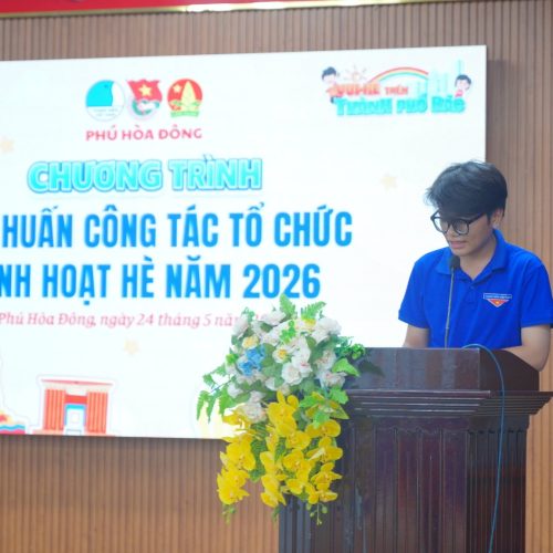 KHAI MẠC LỚP TẬP HUẤN HÈ NĂM 2026 VÀ RA MẮT CÂU LẠC BỘ PHỤ TRÁCH THIẾU NHI XÃ PHÚ HÒA ĐÔNG