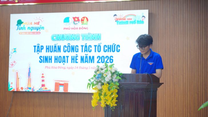 KHAI MẠC LỚP TẬP HUẤN HÈ NĂM 2026 VÀ RA MẮT CÂU LẠC BỘ PHỤ TRÁCH THIẾU NHI XÃ PHÚ HÒA ĐÔNG
