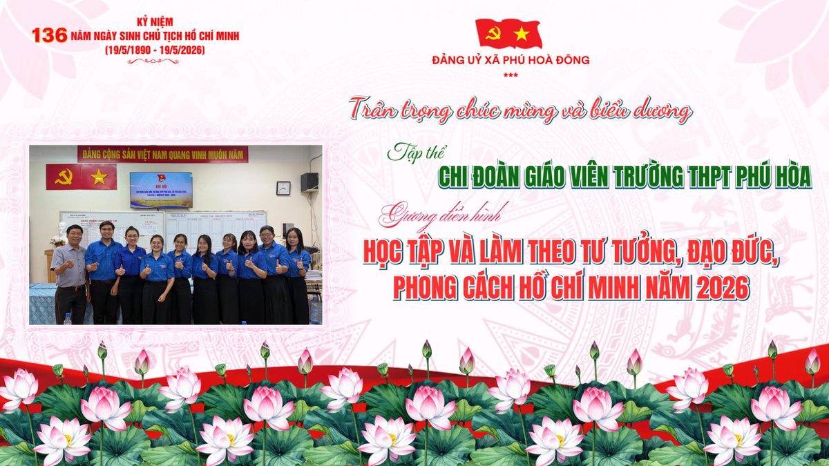 Tập thể Chi đoàn Giáo viên Trường THPT Phú Hòa