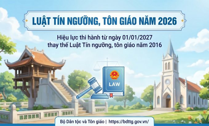 Giới thiệu Luật Tín ngưỡng, tôn giáo năm 2026