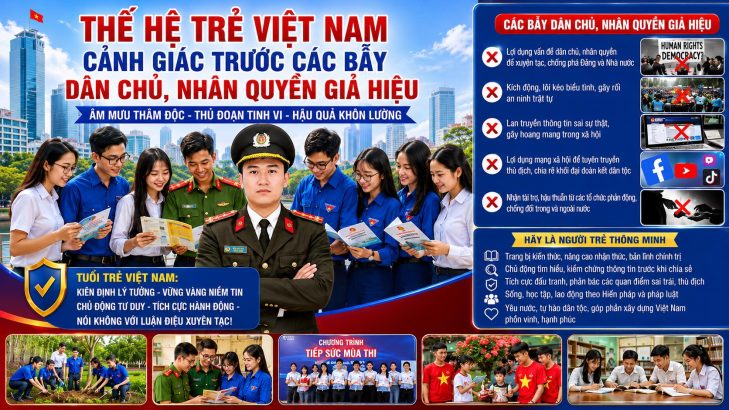 NÂNG CAO NHẬN THỨC VỀ ÂM MƯU “DÂN CHỦ, NHÂN QUYỀN” GIẢ HIỆU