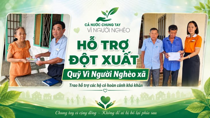 Công tác hỗ trợ đột xuất từ Quỹ “Vì người nghèo” xã Phú Hòa Đông