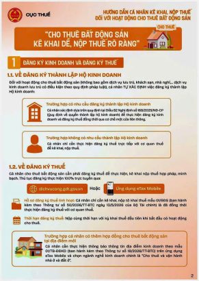 HƯỚNG DẪN KÊ KHAI THUẾ ĐỐI VỚI HOẠT ĐỘNG CHO THUÊ BẤT ĐỘNG SẢN