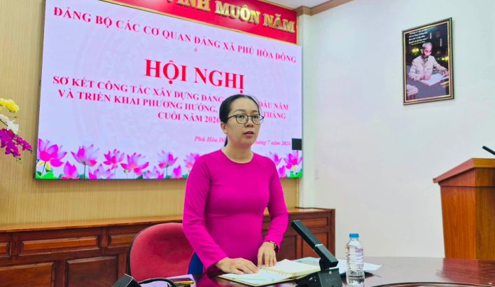 ĐẢNG ỦY CÁC CƠ QUAN ĐẢNG XÃ PHÚ HÒA ĐÔNG TỔ CHỨC HỘI NGHỊ SƠ KẾT CÔNG TÁC XÂY DỰNG ĐẢNG 6 THÁNG ĐẦU NĂM VÀ TRIỂN KHAI PHƯƠNG HƯỚNG, NHIỆM VỤ 6 THÁNG CUỐI NĂM 2026
