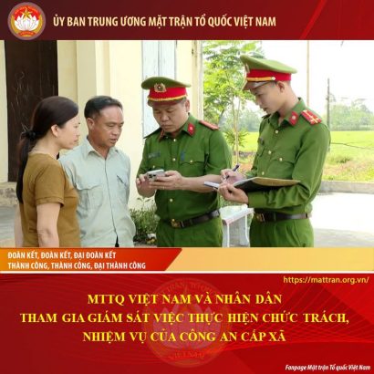 MTTQ Việt Nam và Nhân dân tham gia giám sát việc thực hiện chức trách, nhiệm vụ của Công an cấp xã