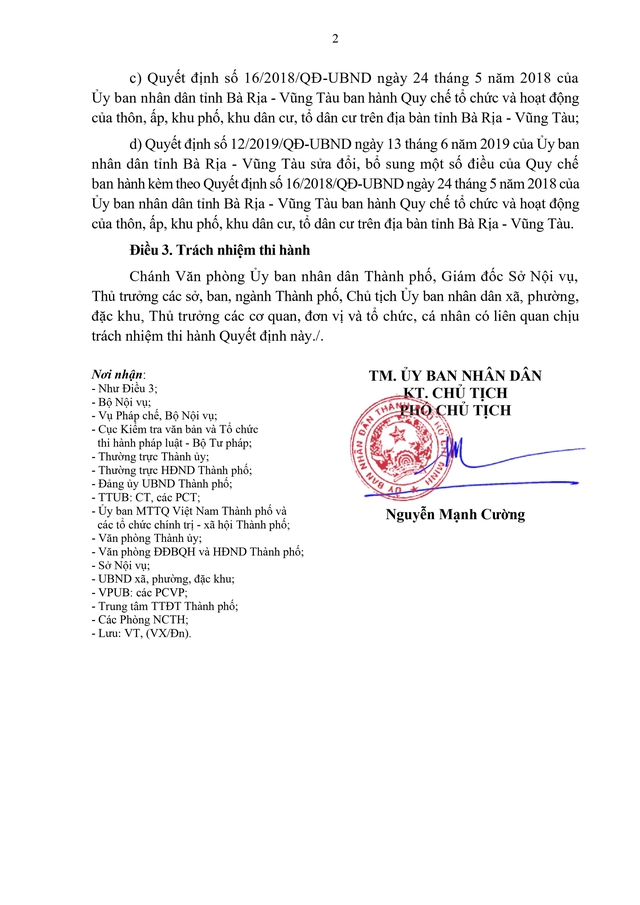 Quy chế tổ chức, hoạt động của khu phố, ấp, thôn, khu dân cư tại TP Hồ Chí Minh- Ảnh 2.